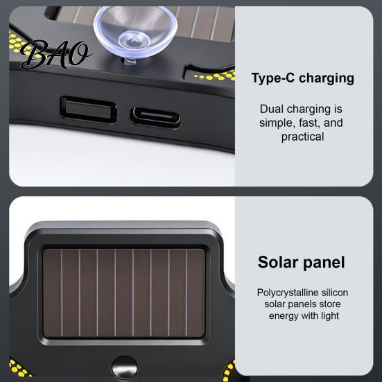Automotive Interior Ambient Lighting Solar Demon Eyes Car LED Light, USB Wireless Animated Eye Warning Lights for Windshield Dynamic Modes For
