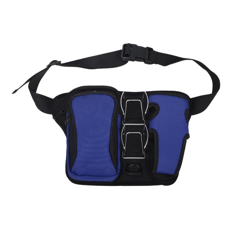 

Compact Golf Ball Holder Case Storaeg Waist Bag With Adjustable Belt Weather Resistant For Course Travel синій