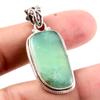 Natural Chrysoprase Gemstone 925 Solid Sterling Silver Jewelry Pendant 1.5" h9B52