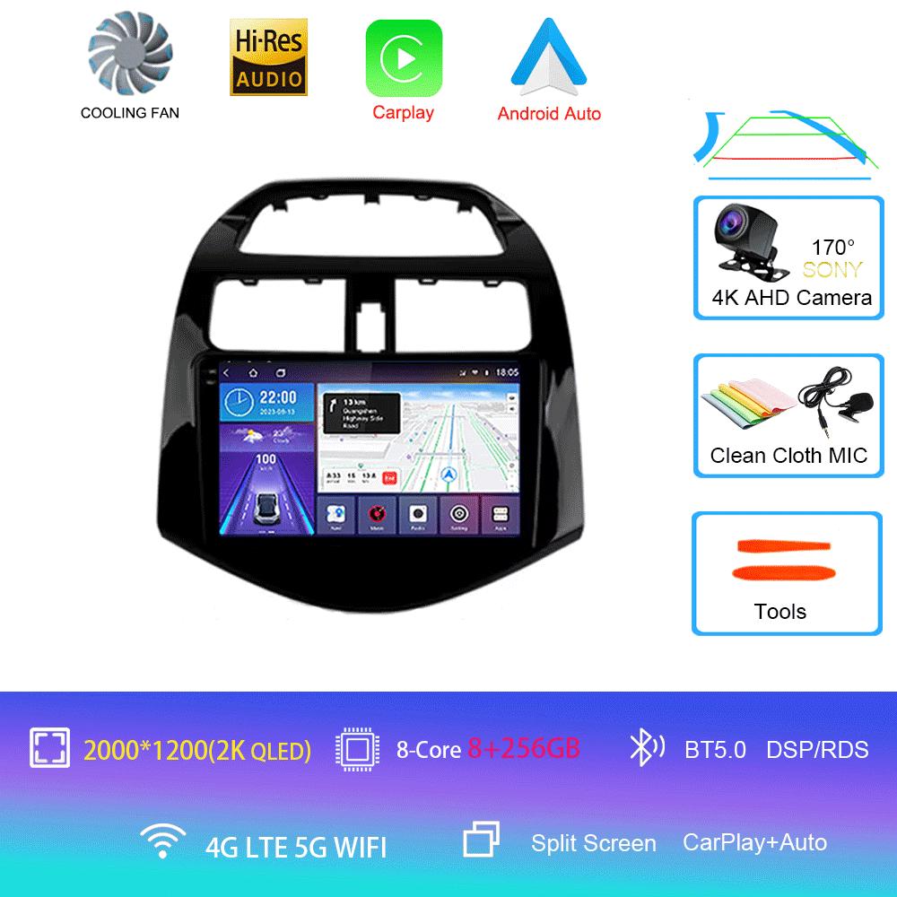 Android 14 Carplay For Chevrolet Spark Beat Matiz Creative 2010 2011 2012 2013 2014 Multimedia Player Car Radio GPS 2din Stereo