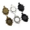 20pcs 12mm Inner Size 5 Colors Fashion Style Cabochon Base Cameo Setting Charms Pendant