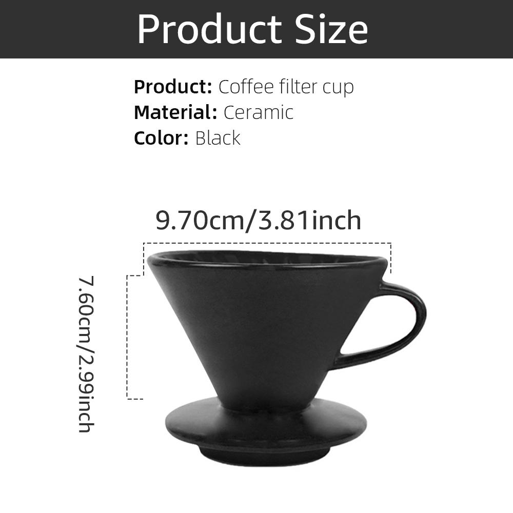 Keramický šálek s filtrem na kávu Opakovaně použitelné filtry Kávovar Kónický Ruční splachování šálek s jednoduchým odkapáváním filtru Barista Tool Cup
