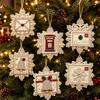 DIY Christmas Pearl Painting Kit Rope Tag Ornament Xmas Tree Decor