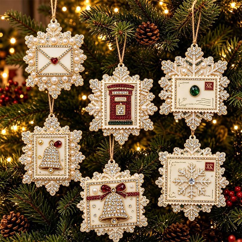 DIY Christmas Pearl Painting Kit Rope Tag Ornament Xmas Tree Decor