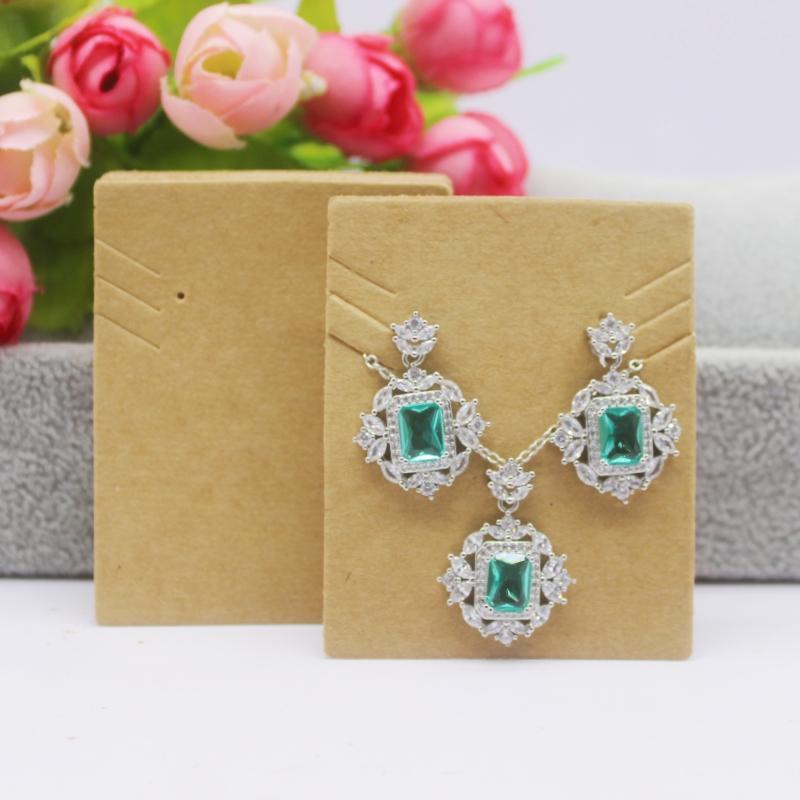 50/100 Pcs 5.1X6.3cm White/kraft Paper Multiple Earring Necklace Display Card