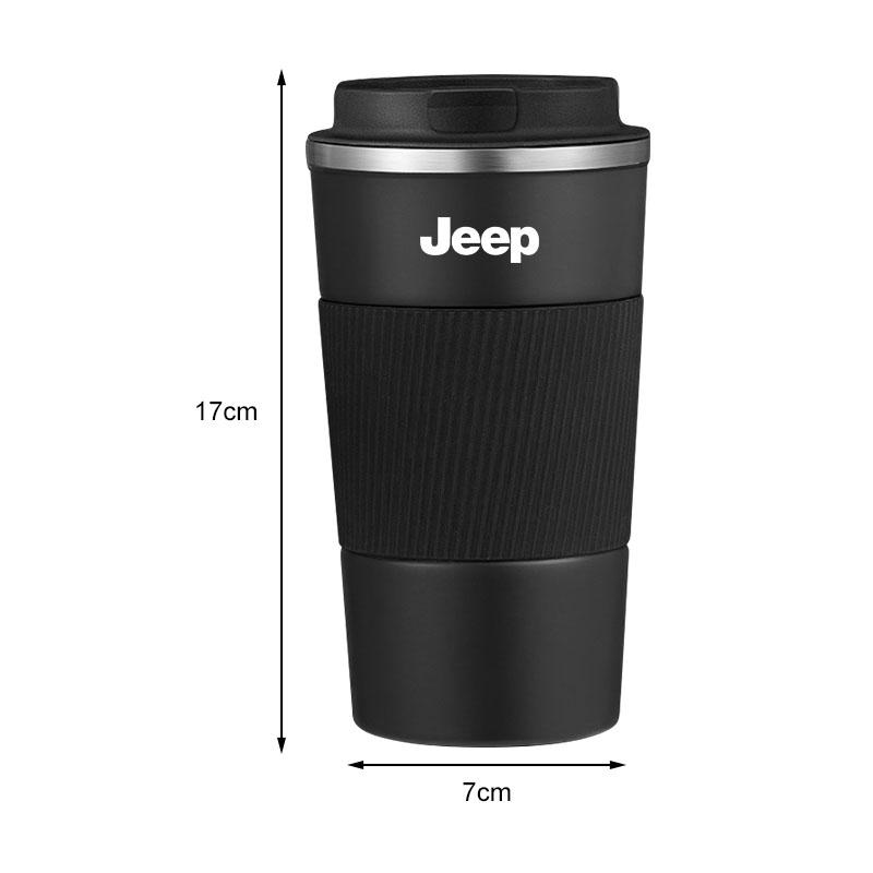 5 Colours Stainless Steel Coffee Cup Thermal Mug Car Sticker For Jeep Wrangler Grand Cherokee Renegade Tyre Stem Air Caps AKL1