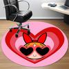 1pc Bunny Love Office Round Area Rug, Under Office Chairs Bedroom Living Room Home Decor, Room Deco, Available In Various Sizes