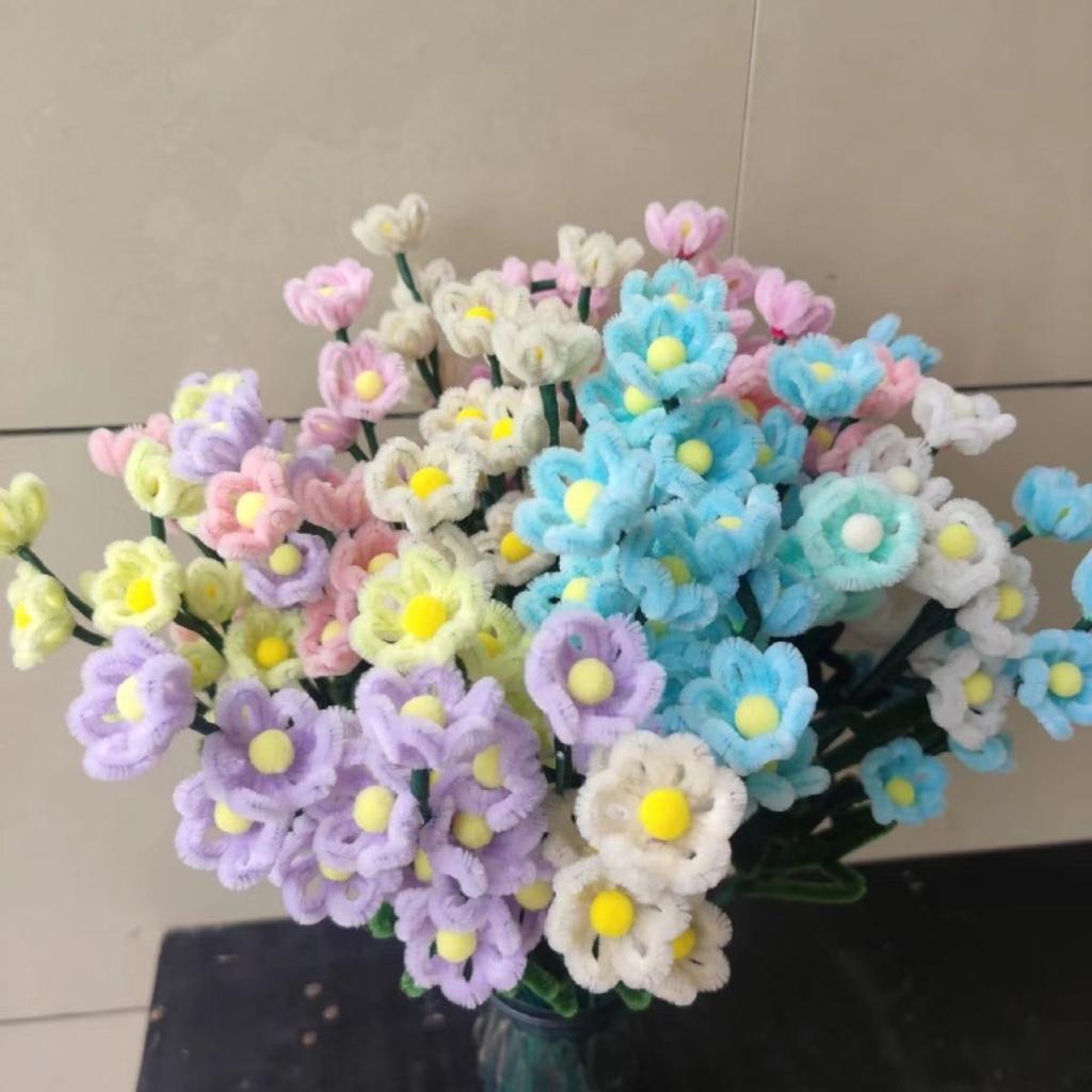 410 pcs colored pipe cleaner flower set, Chenille stemsbulk handcrafted DIY art decoration for beginners