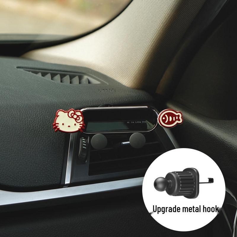 Bowknot Kitten Car Phone Holder: Multi-functional Air Vent Stand for Easy One-Hand Use
