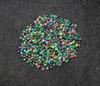 Natural Multi Fire Ethiopian Opal Black Round Cabochon Loose Gemstone Lot 50 Pcs 3 MM Black Opal Cabochon For Jewelry Making