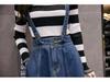 2025 Spring/Fall Detachable Straps Denim A-line Midi Skirt