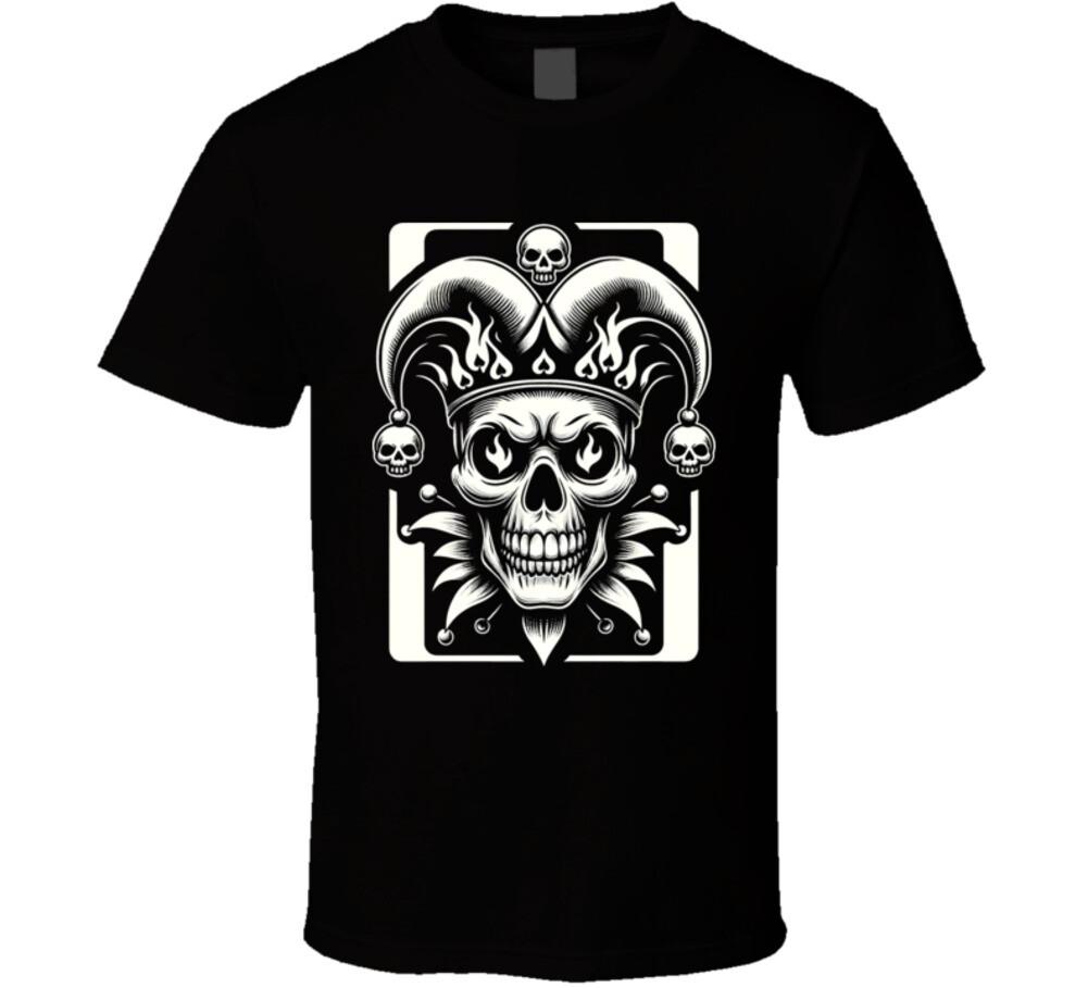 

Evil Joker Skull Jester Playing Cards T Shirt 5XL різнокольоровий