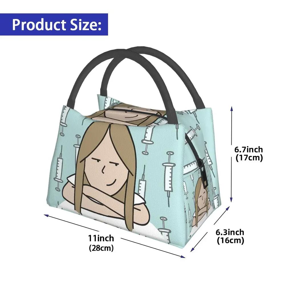 Enfermera En Apuros Doctor Nurse Lunch Bags Bento Box Lunch Tote Picnic Bags  Thermal Bag for Woman Kids Office