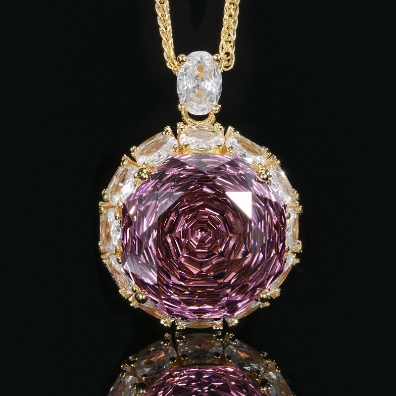 Popular Jewelry Copper Bottom Gold-Plated Rose Cut Temperament Light Luxury Gold Suit Women 18-16M