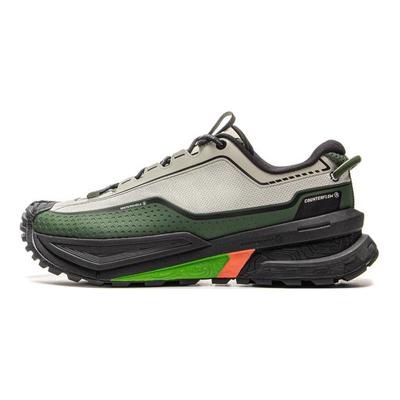 Li Ning CF Trail Comfort Módne Tlmiace Nárazy Protišmykové Odolné voči Opotrebeniu Nízke Turistické Topánky Unisex Turistické Topánky Sivá Zelená AHTU023-8