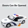 1:36 Scale BMW M5 Ford Mustang Volkswagen T-ROC Police Car Model Toy Alloy Diecast Doors Opened Vehicles for Models Boy's Gifts