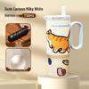 Large Capacity 316 Stainless Steel Insulated Cup with Straw and Portable Handle