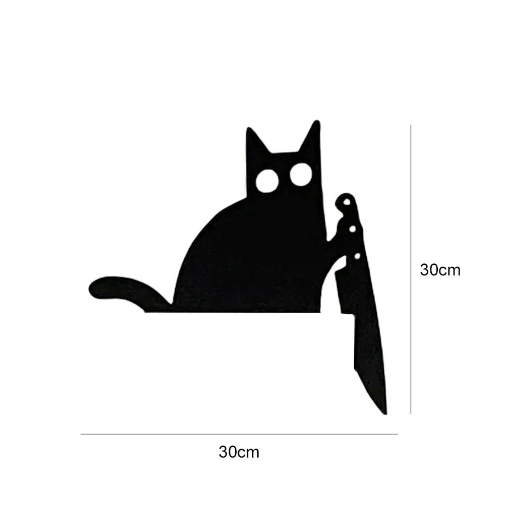 Metal Black Cat Door Topper 2025 Halloween Party Decor Creative Door Corner Sign Door Frame Decor Wall Art Handicraft Home Decor