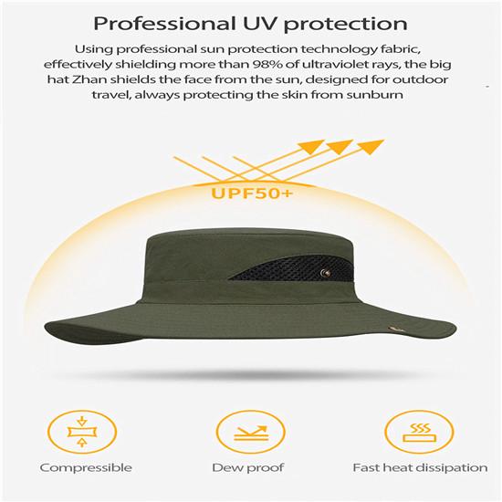Wide Brim Hat Camping Men Plus Size 
