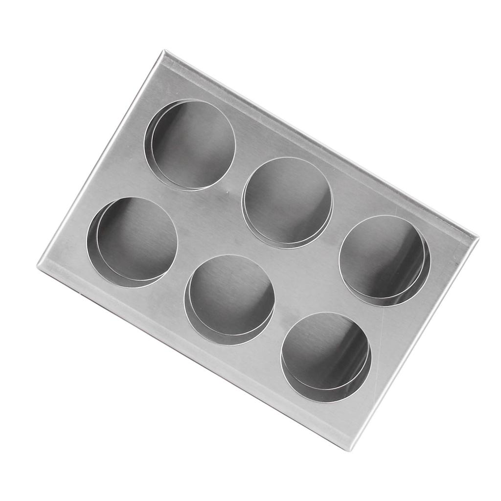 Reagensglassholder 304 Rustfritt Stål 6 Hull 3 Lag Laboratoriestativ Rakk for 32mm Rør