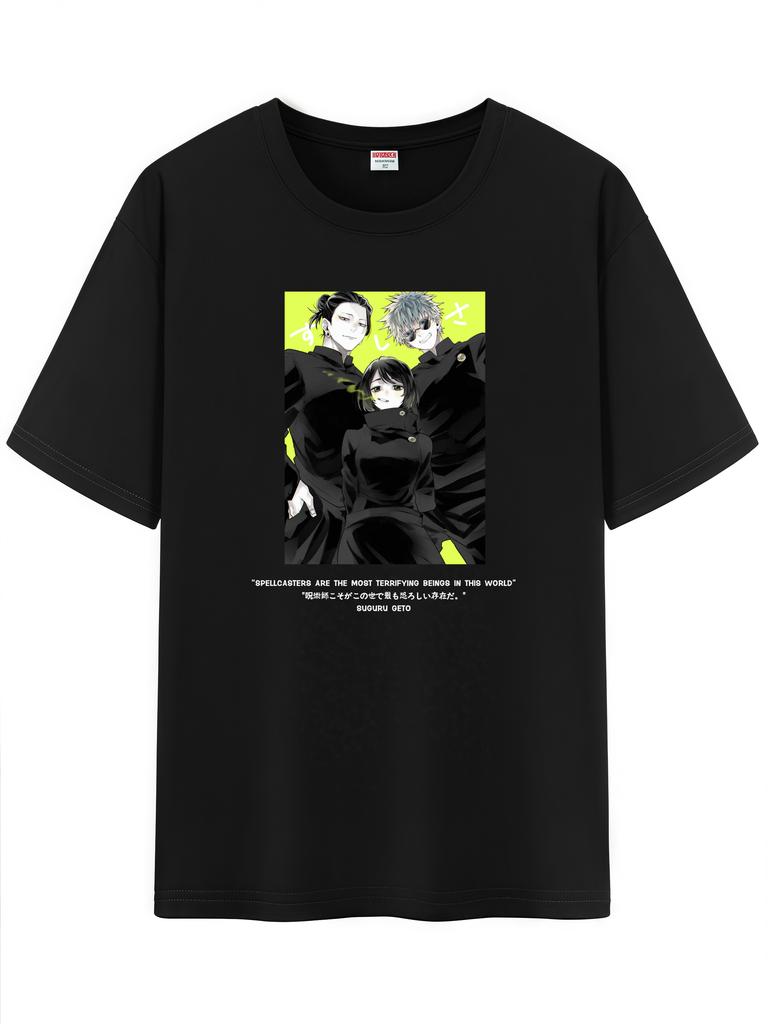 2026 New Unisex Japanese Anime JJK Pattern TShirt Jujutsu Kaisen Character Gojo Graphic Short Sleeve Regular Fix Tee Shirt