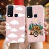 Fashion Cute Flower Milk Silicone Case For Vivo Y30 1938 Y50 1935 Black Soft TPU Phone Cover For Vivo Y 30 50 Y30 2020 Back Case