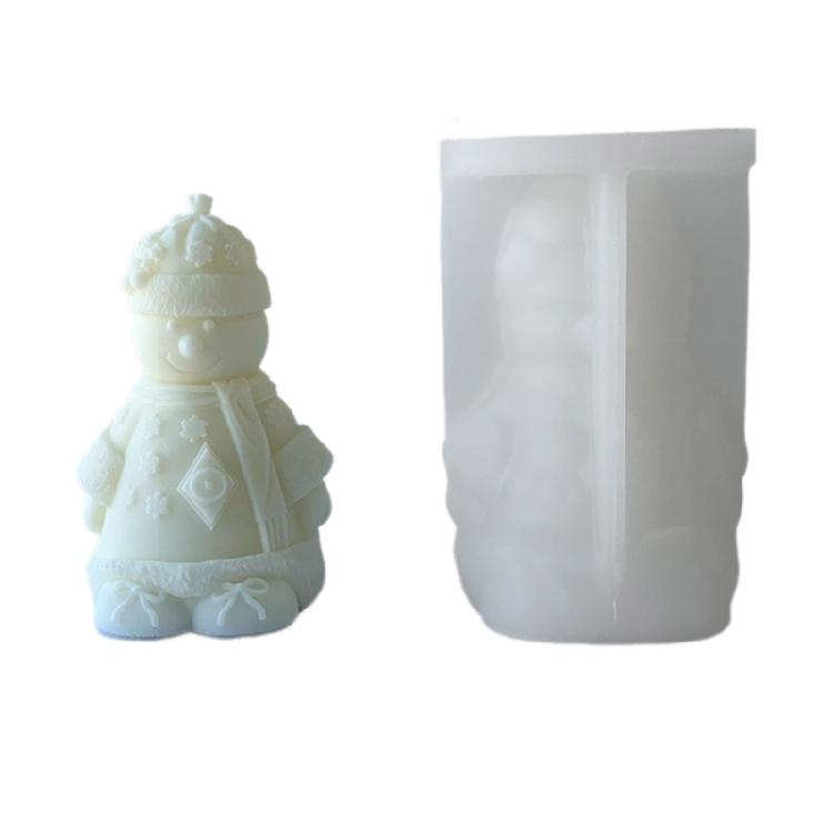 Epoxy Handmade Soap Mold Snowman Decoration Candle Mold for DIY Soap Decoration