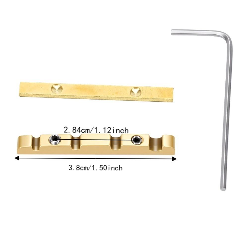 Golden Bass Guitar Nut 38mm Replacement Parts Premium Pre-Slotted Nut  Bass Guitar