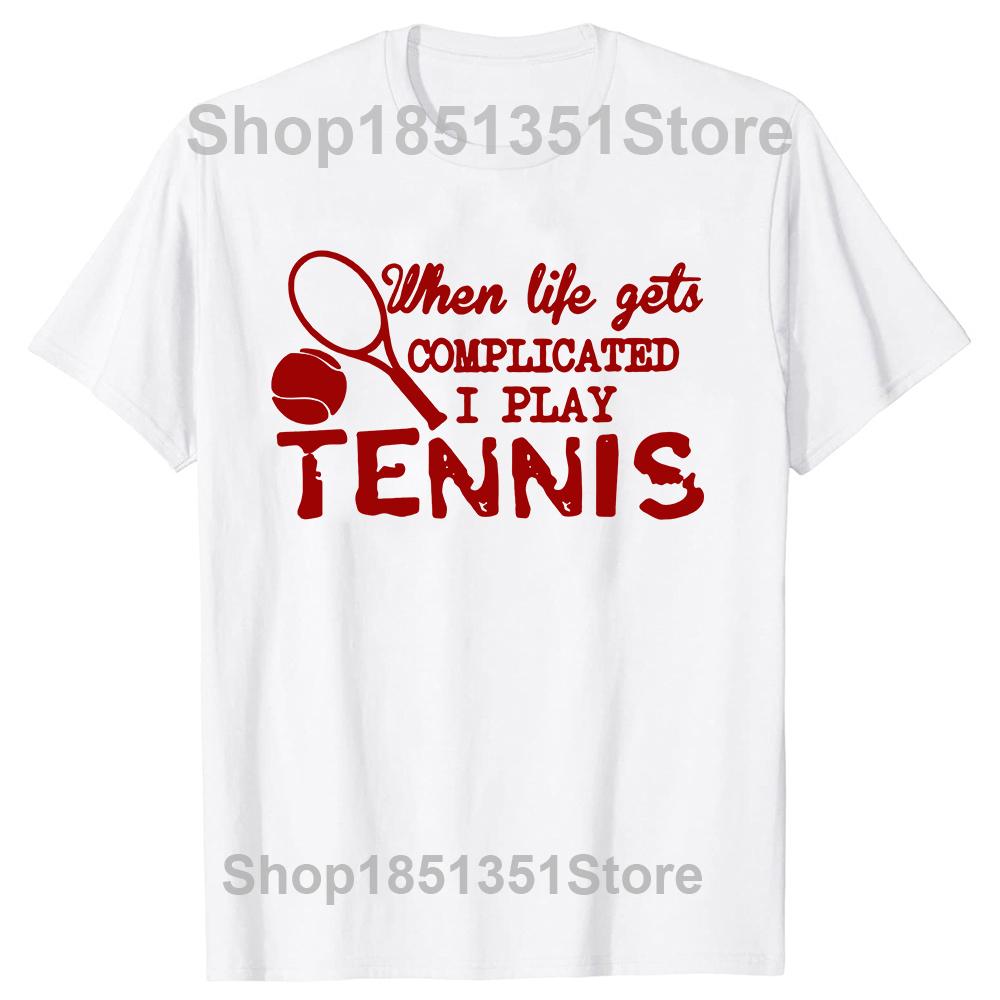 New Summer Style I Love Play Tennis TShirt Unisex Clothing Gift Cotton Short Sleeve Funny T Shirt Graphic Harajuku Hip Hop