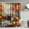 Outdoor Autumn Scenery Print Shower Curtain Bathroom Decor Waterproof Fabric High-Quality Home Goods Collection for Comfortable