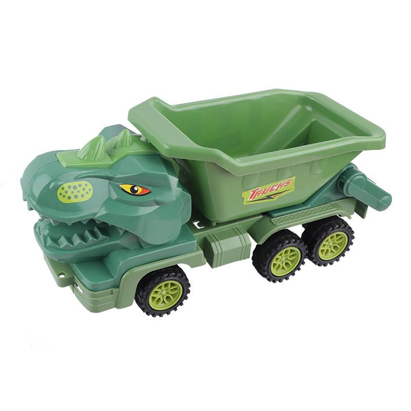 Van Dinosaur Prison And Digging Vehicle With Plastic Construction For Child Fun
