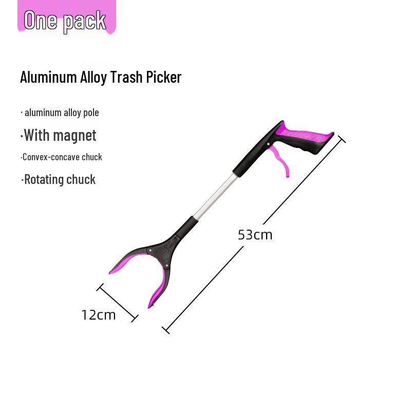 Foldable Long-Handled Aluminum Trash Picker for School Children