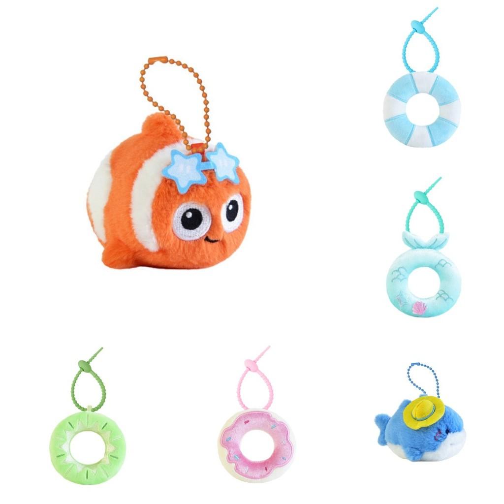 Adorable Ocean Animal Plush Keychain Collection Featuring Cute Turtles Clownfish Dolphins And Seals