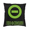 O Type Negative Square Pillow Case Home Decorative Heavy Metal Rock Band Logo Cushions Throw Pillow Sofa Doublesided Printing