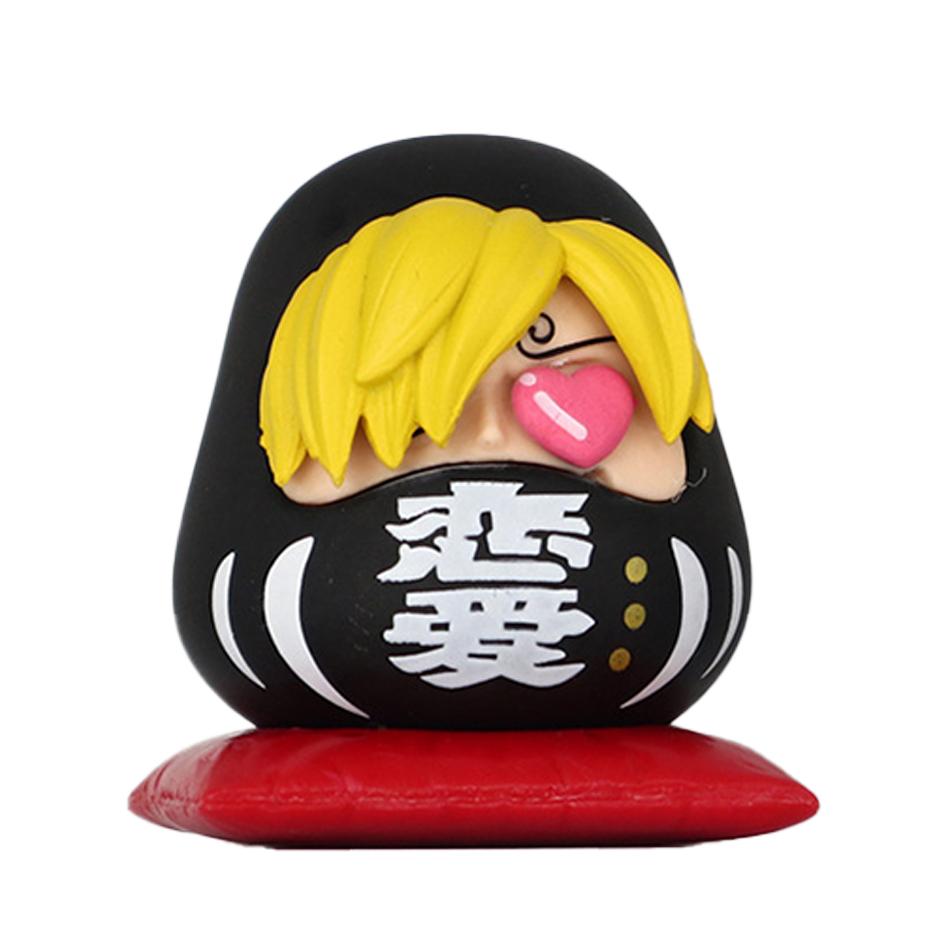 6cm One Piece Anime Q Version Figure Nika Luffy Zoro Sanji Cos Super Dharma Figurine PVC Statue Model Toys Car Ornaments High Quality Gifts