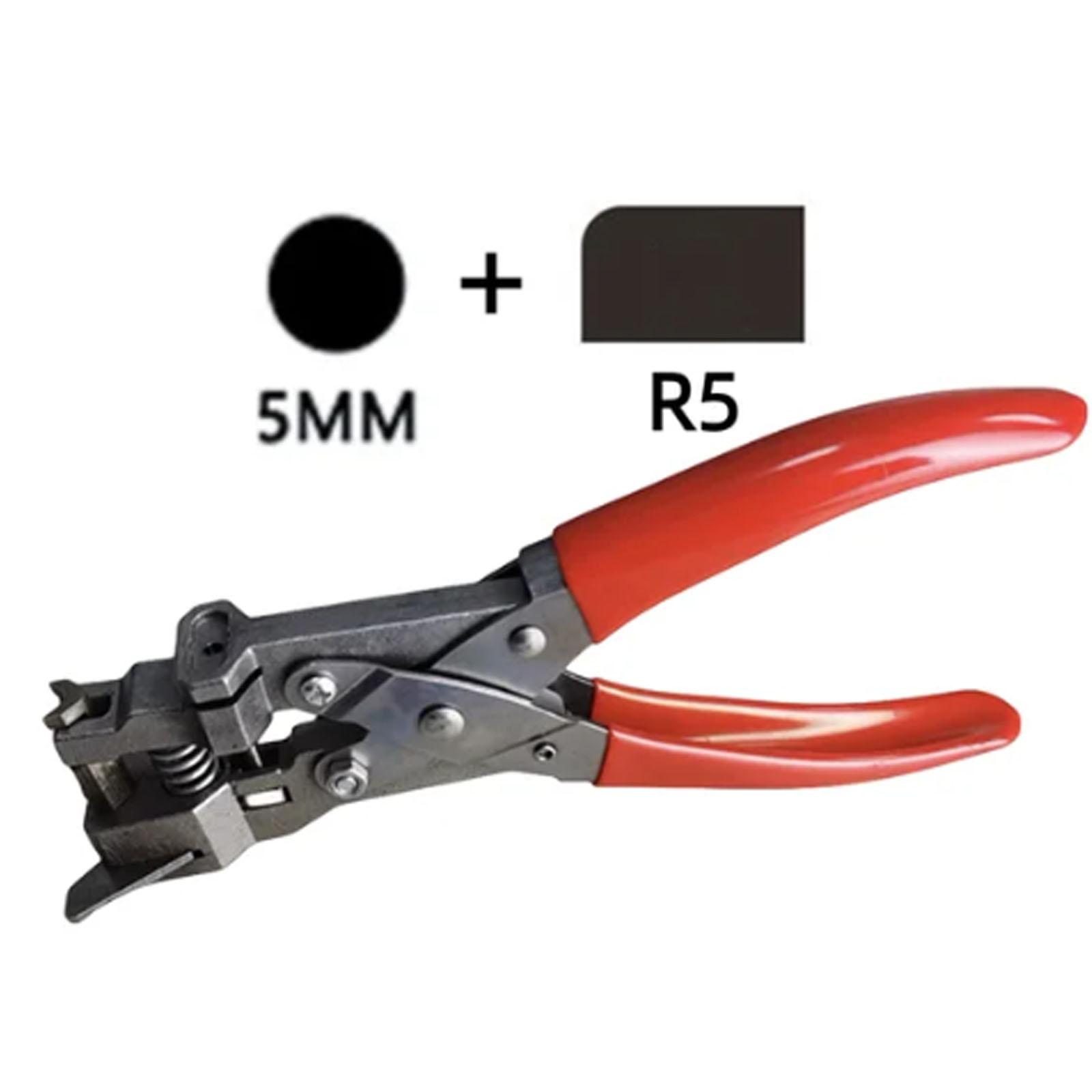 2-in-1 R3/R5 Corner Rounder + 3x13mm Rectangle Hole Puncher Manual Chamfering Pliers for ID Business Credit PVC Paper Card Punch