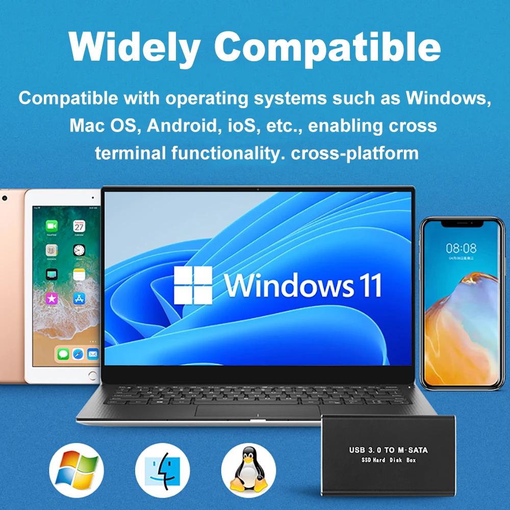 Mini SSD Case mSATA To USB 3.0 SSD Enclosure External Hard Drive Disk Box Storage Case Adapter for 30*30/50 mSATA HD Hard Disk