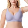 Women's Solid Color Deep V No Wire Full Coverage Bra