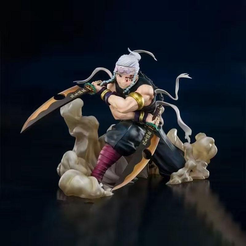 Figurka Anime 15cm Scena Bitwy Uzui Tengen Model Statua PVC Lalki Figurki Dekor Zabawki Prezent
