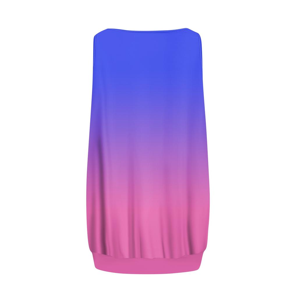 Tank Topy Damskie Luźne Bez Rękawów Dekolt w Serek Retro Nadruk T-shirt Damskie Casualowe Letnie Bluzki
