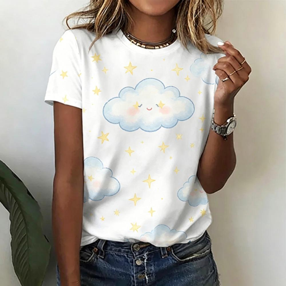 

Minimally designed women s casual sleeve T-shirt 5XL