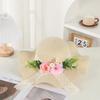 Early spring new beach travel sunscreen hat fashionable flower summer UV protection sunshade straw hat