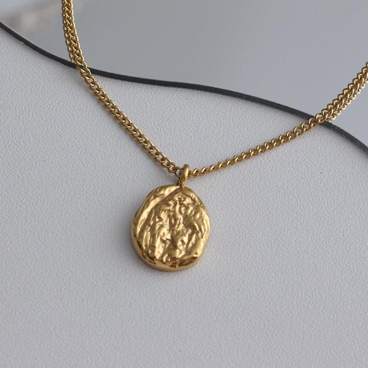 French Gold Bean Flower Pendant Necklace - Women s Trendy, Colorfast, Versatile Summer Jewelry Necklace with Pendant