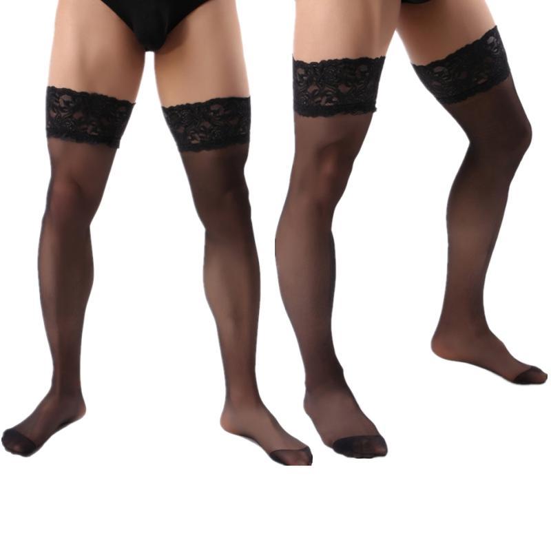 Men Lace Stockings Plus Size Man Silk Stockings Oversize Lace Stockings