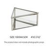 2021 Metal Small  Glass Silver Trilateral Jewelry Boxes Transparent Trinket Organizer With Golden Edge and Lid