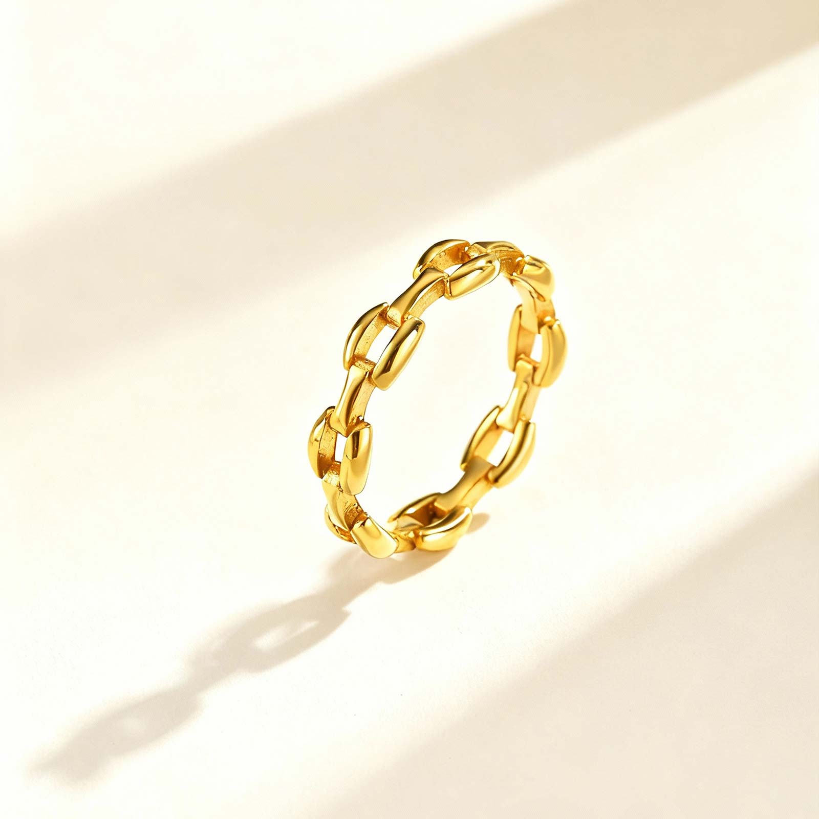 

Simple Strap Chain Ring for Women,Gold Color Minimalist Stainless Steel Watch Rings,Fine Jewelry Gift 6