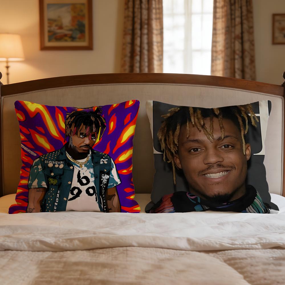 Rapper Juice Wrld Cushion Cover 1Pcs Decorative Covers Soft Cushion Case For Sofa Couch Decor 40X40 45X45 Pillowcases