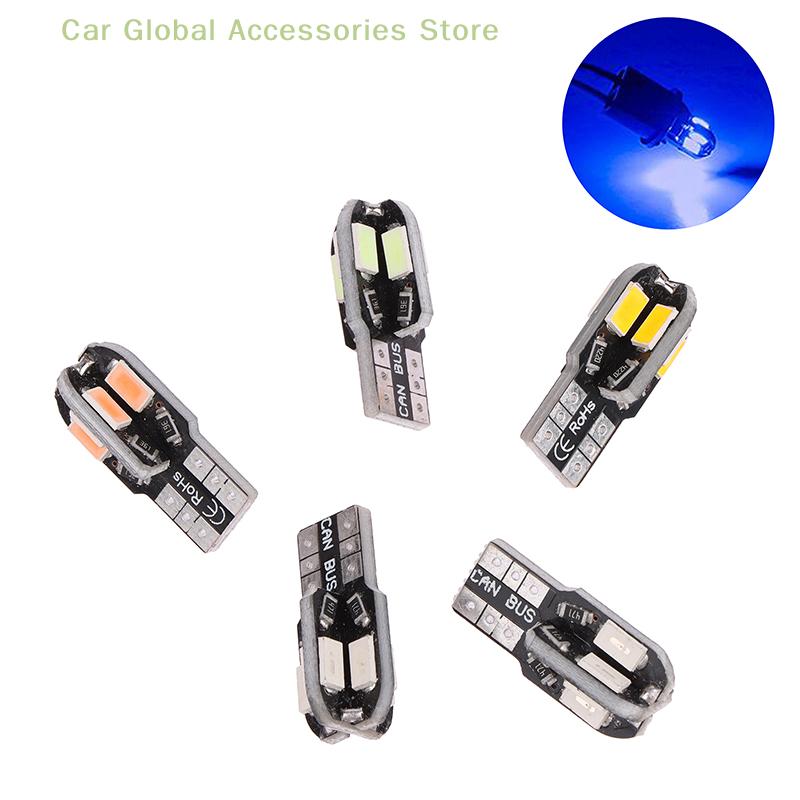 2PCS T10 LED Small Bulbs Canbus 5630 8SMD 12V 8000K License Plate Lamp Car Map Dome Lights Parking Light Auto Signal Lamp