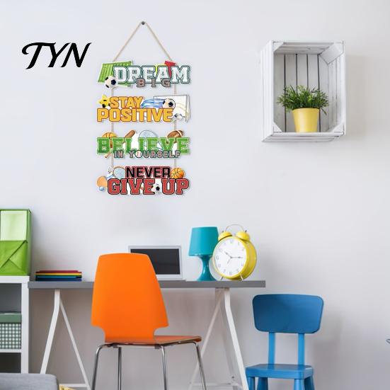 Ornament Dom Wiejski Dekoracja Inspirujący Drewniany Znak Wiszący, Letni Surfing Dzieci Pozytywny Cytat Tablica Ścienna, Rustykalny Znak na Sznurku na Ganek do Sypialni Pokoju Podwórka