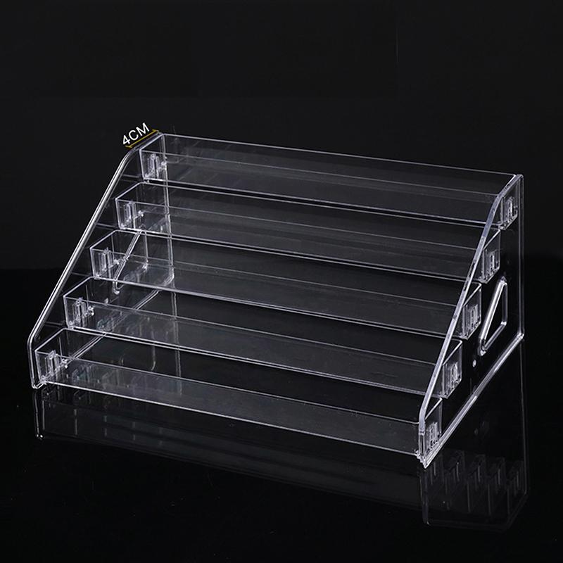 Acrylic 3/5/7 Layer Clear Acrylic Nail Polish Display Stand Nail Art UV Gel Shelf Cosmetic Eyeshadow Storage Rack Home Organizer